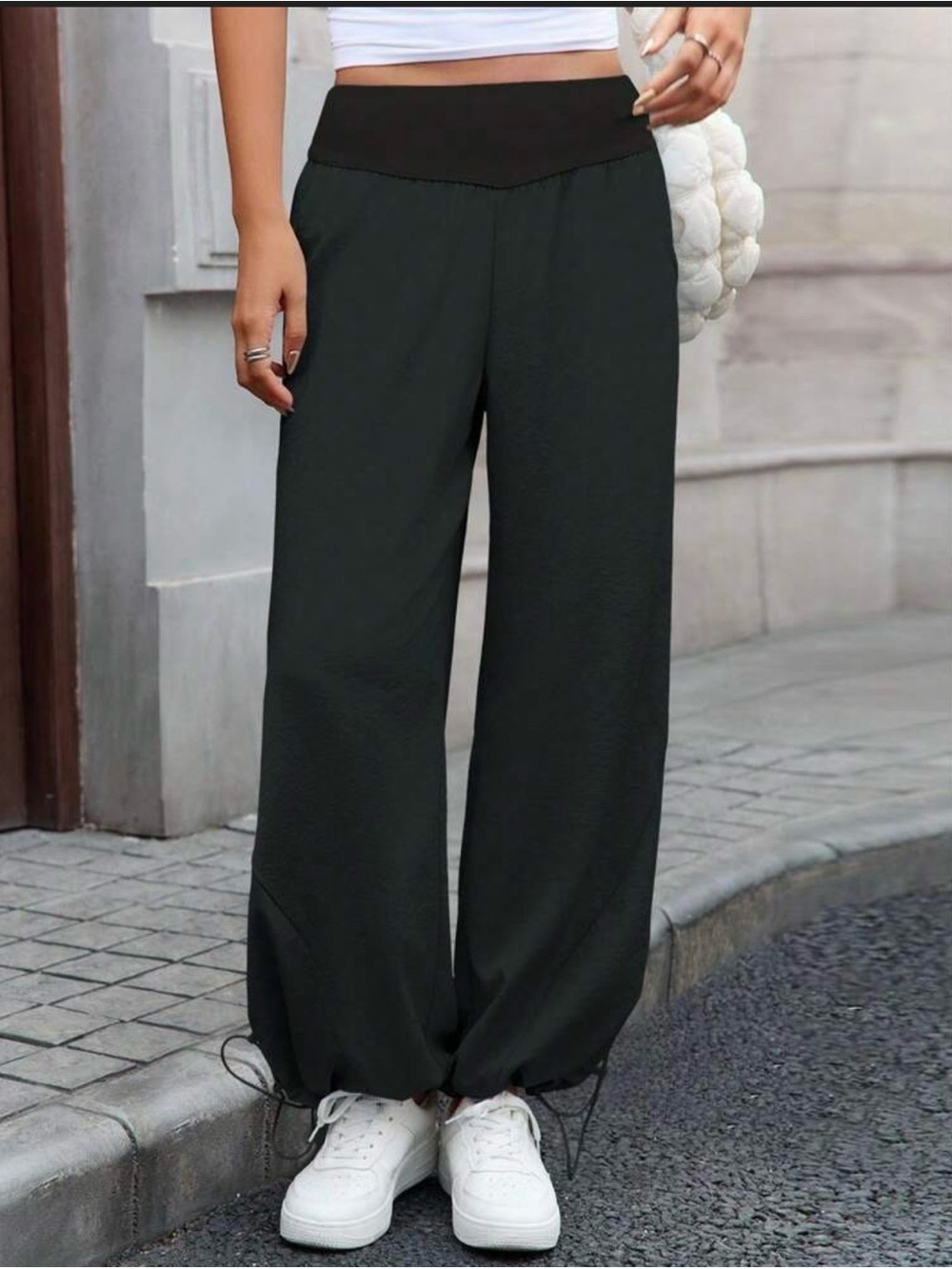ZFLM Women’s Small Black Wide Leg Utility Activewear Pants NWT